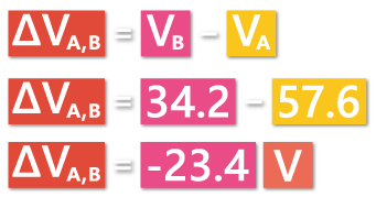 15. Electric Potential and Electric Potential Difference (Voltage) - Example from A to B