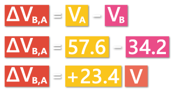 15. Electric Potential and Electric Potential Difference (Voltage) - Example from B to A