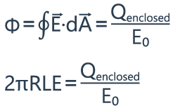 24.Electric Flux and Gauss's Law - Cylindrical Symmetry - Electric Field due to a Line of Charge Formula