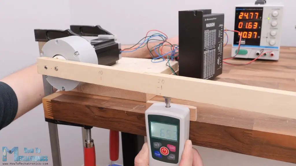 3D printed cycloidal drive - torque test with NEMA23 stepper motor