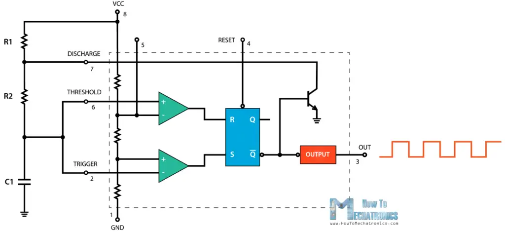 555 Timer Astable Mode