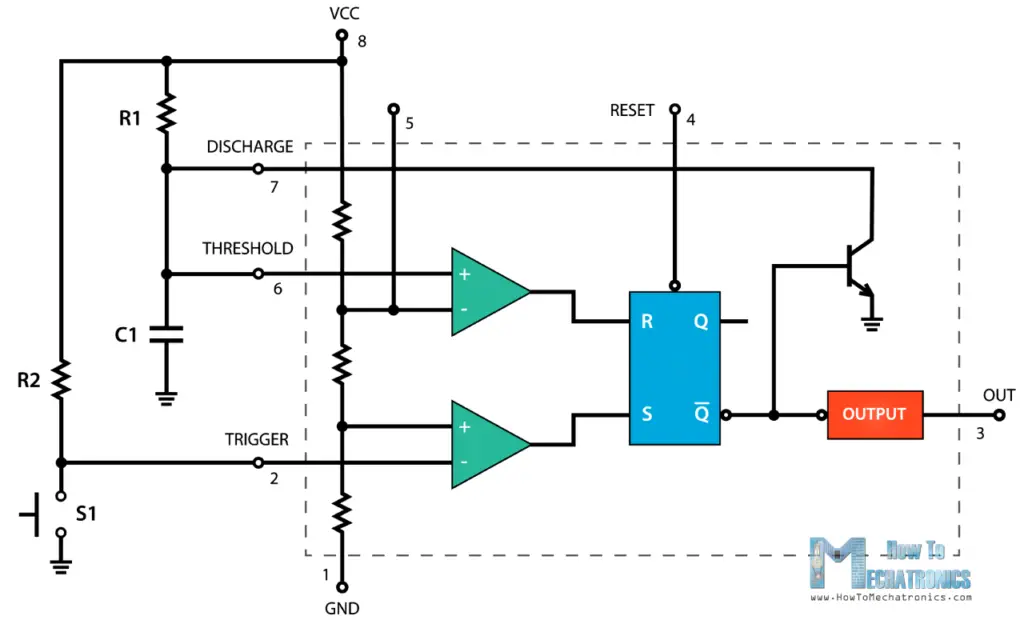 555 timer monostable mode