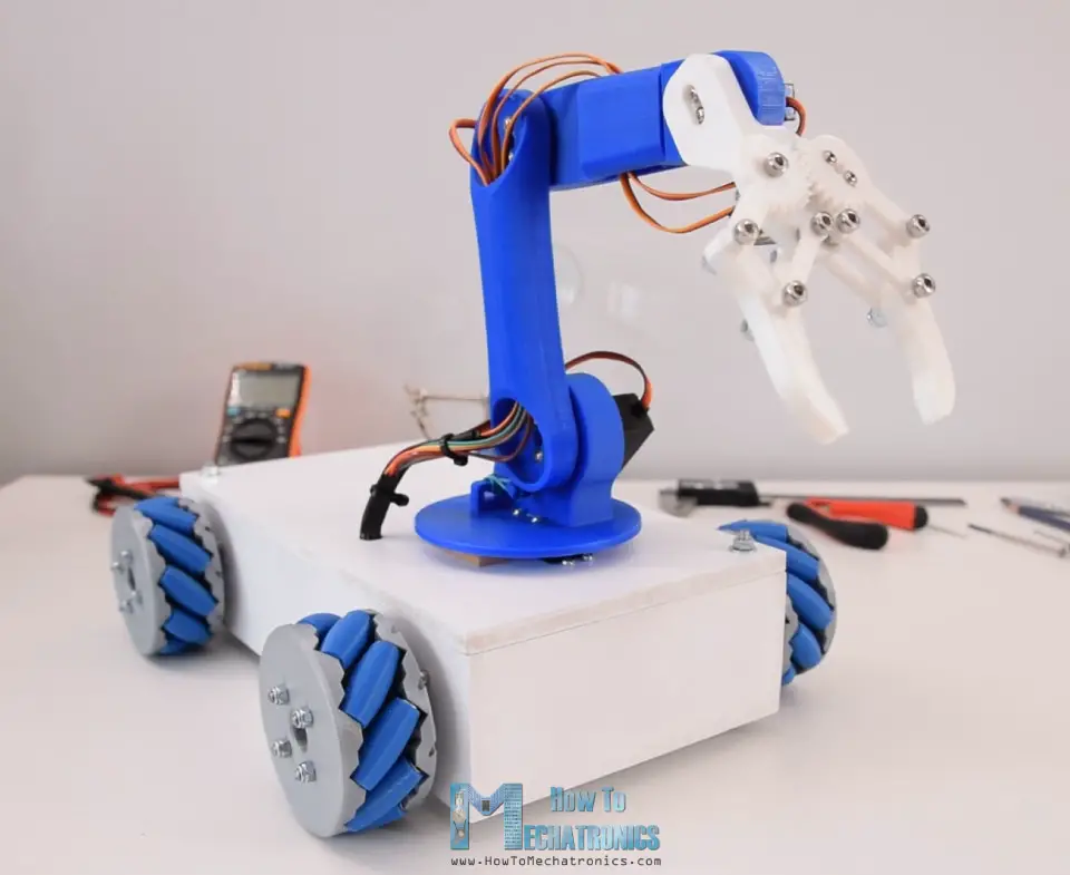 Arduino Mecanum Wheels Robot And Robot Arm