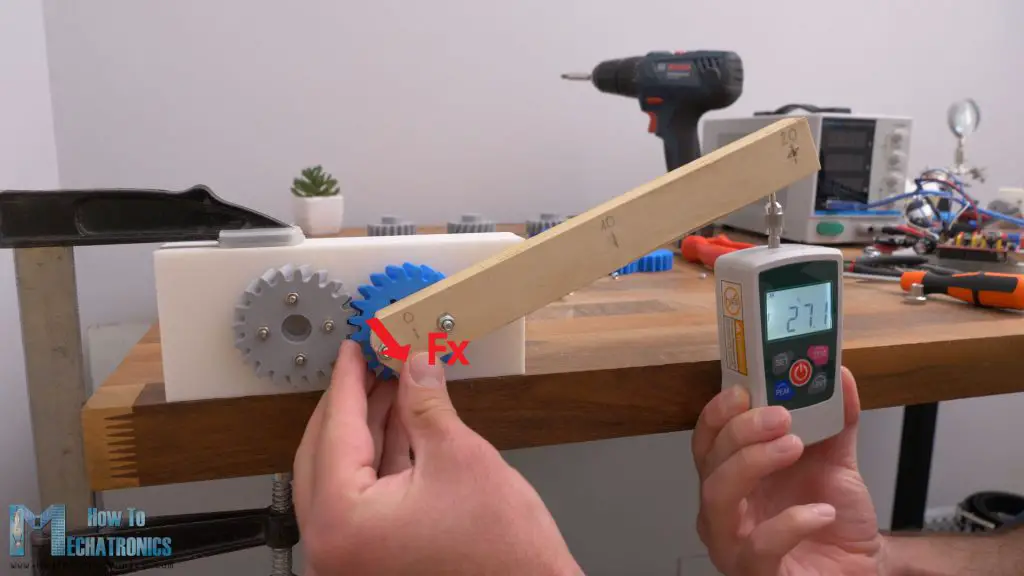 Demonstrating axial force occurrence in helical gears