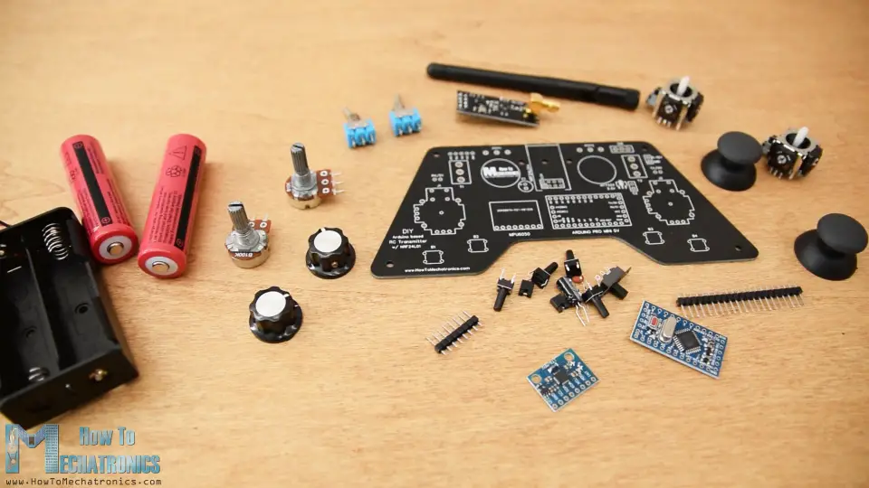 DIY Arduino based RC Transmitter required components