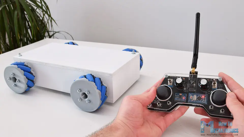 DIY Mecanum Wheels Robot Wireless Control with RC Transmitter