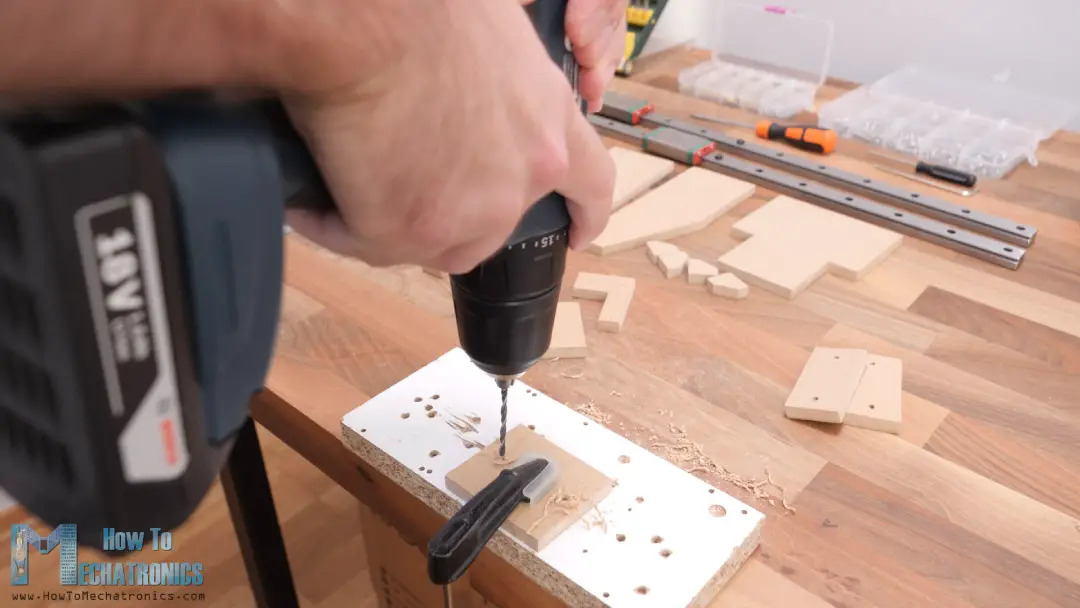 Drilling the MDF board with 3mm drill