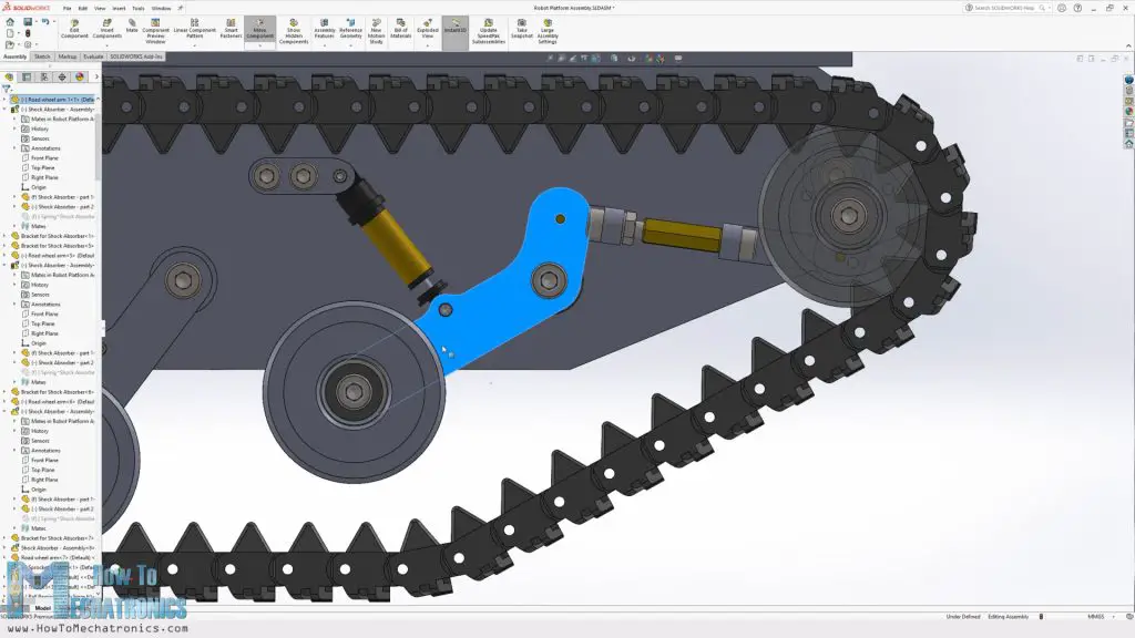 Dynamic track tension system for RC Tank