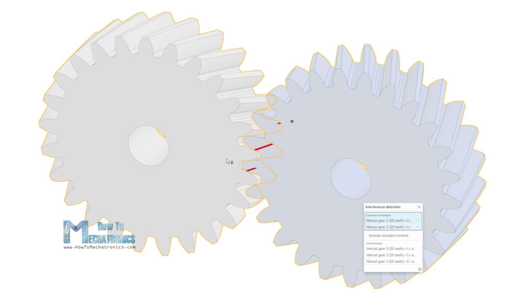 Helical gears contact surface -it starts as a point and gradually becomes a line with more teeth engaged at the same time