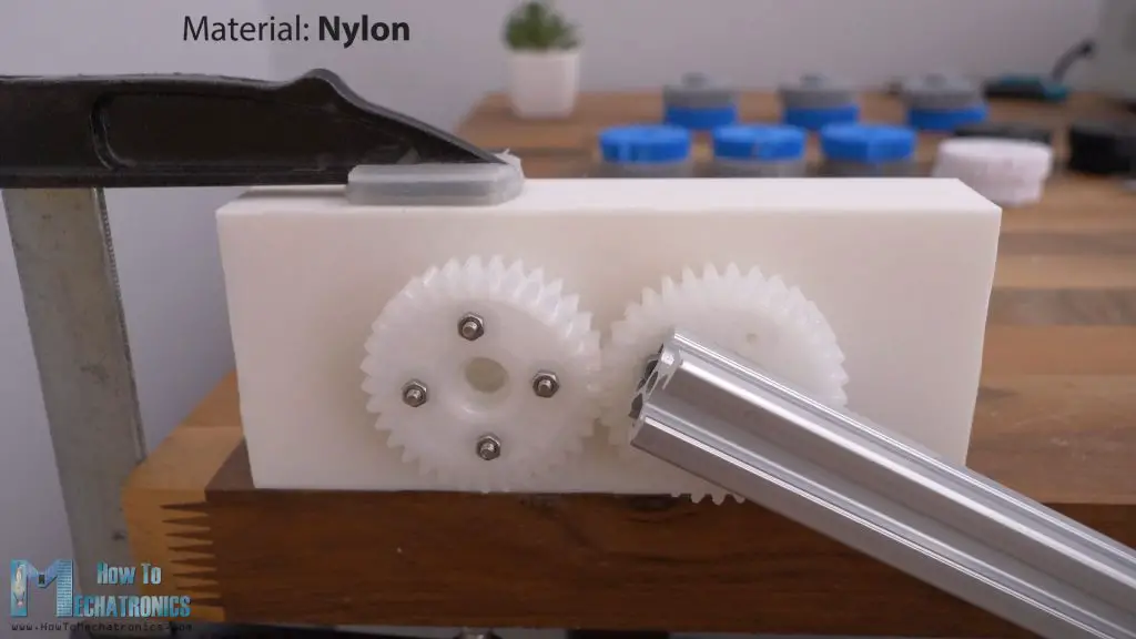 PA or Nylon 3D Printed gears - strength test