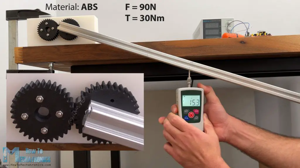 ABS 3D Printed gears - strength test