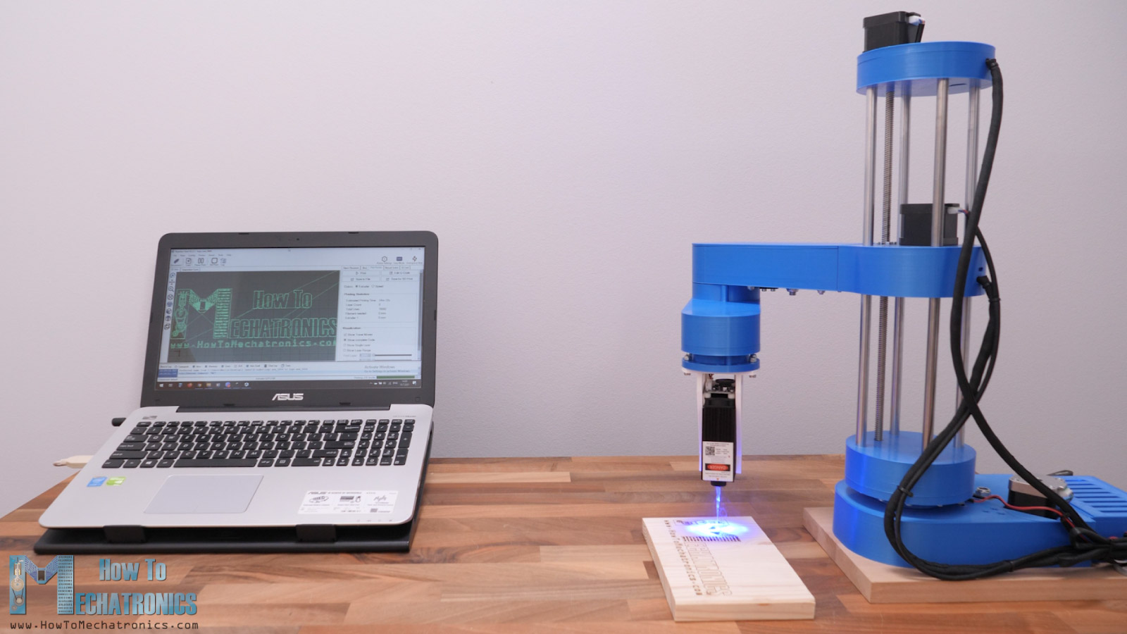 SCARA Robot working as Laser Engraver