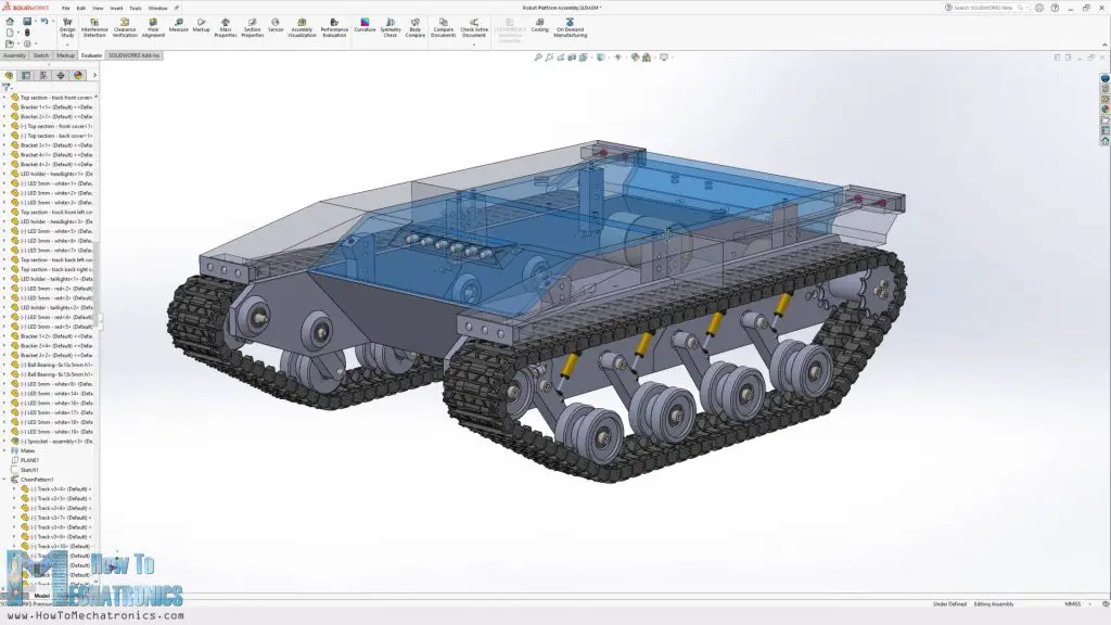 Tracked Robot Platform 3D Model